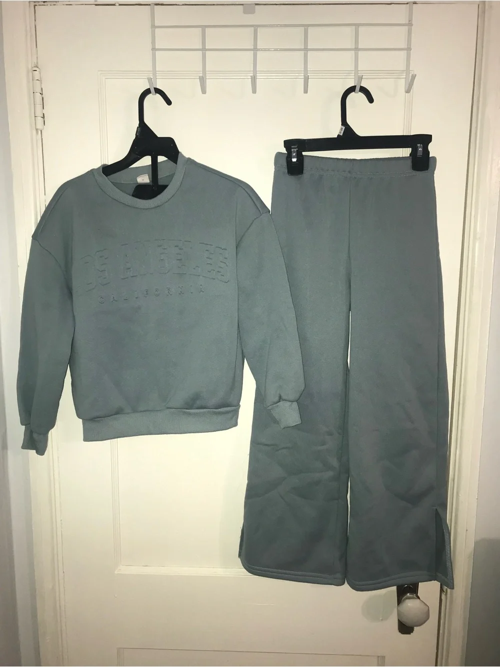 2 SHEIN Kids Two-Piece Sweatshirt and Lounge Pants Set